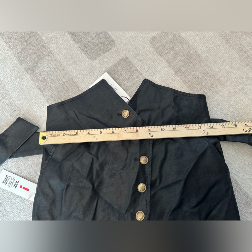 Bardot Women’s Wrap Button Pu Skirt In Black Faux Leather NWT (Size S/6) - Picture 10 of 10